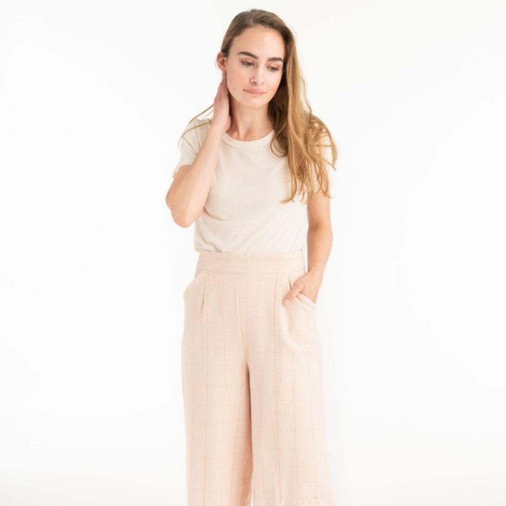 Tribe Alive Cropped Pant -- Dew Windowpane